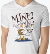 Seagull vs Cookie T-Shirt mit V-Ausschnitt für Männer