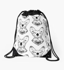 sphynx tattooed Drawstring Bag