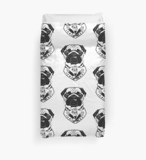 Tattooed Dog - Pug Duvet Cover