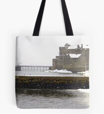 Blackness Castle in the snow Tote Bag