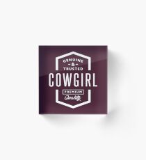 Cowgirl Acrylic Block