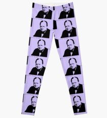 Silhouette portrait Winston Churchill Leggings