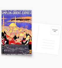 Vintage Simplon Orient Express London Constantinople Postcards