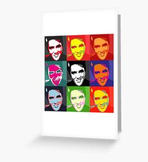 faces of Elvis Greeting Card