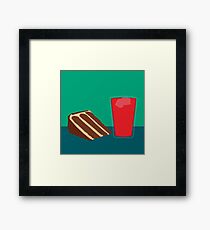 Peanut Butter Chocolate Cake with Kool-Aid Framed Print