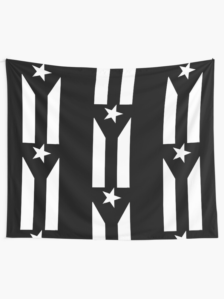 Puerto Rico Black White Protest Flag Tapestry By Puertorico