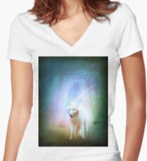 Jon and ghost Women's Fitted V-Neck T-Shirt