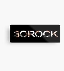 30 Rock Logo + Cast Metal Print