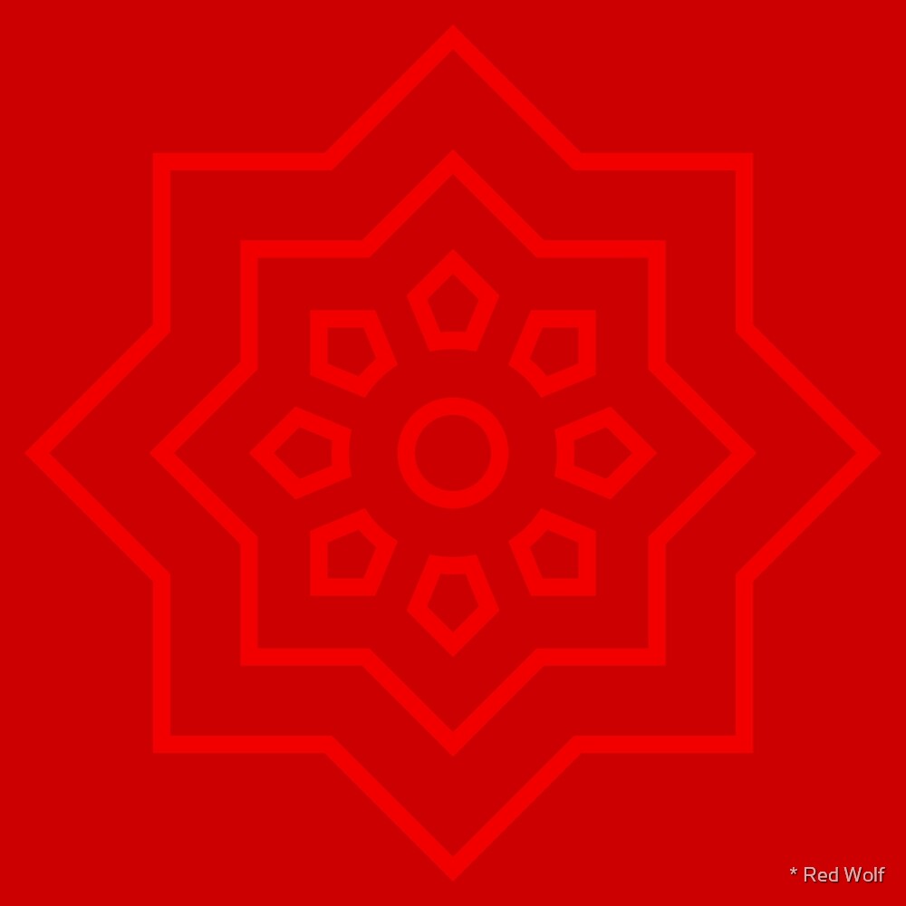 Geometric Pattern: Mahsa: Ruby Light by * Red Wolf