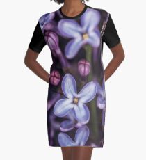 Lilacs close up Graphic T-Shirt Dress