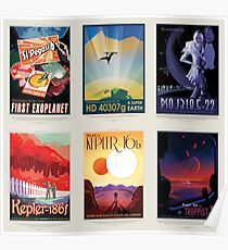 NASA JPL-Weltraumtourismuscollage: Exoplanet-Reisebüro Poster