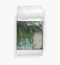 The old back gate. Duvet Cover