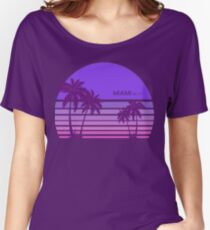 Synthwave - Miami FM-77 Women's Relaxed Fit T-Shirt