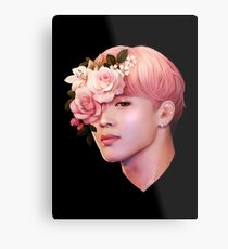 Flowers + Jimin Metal Print