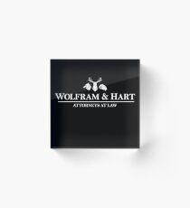 Wolfram And Hart : Inspired by Buffy The Vampire Slayer / Angel Acrylic Block