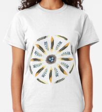 Feather Mandala 1 - White - Watercolor Classic T-Shirt