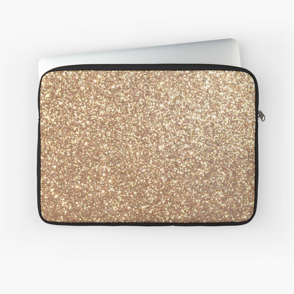 Copper Rose Gold Metallic Glitter Laptop Sleeve