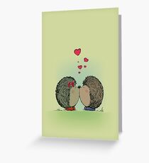 Hedgehogs in love Greeting Card