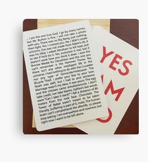 The Leftovers God Card Canvas Print