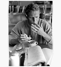 Steve McQueen eats a donut Poster