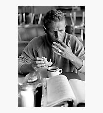 Steve McQueen eats a donut Photographic Print