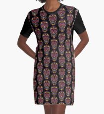 Tag der Toten Sugar Skull Dark T-Shirt Kleid