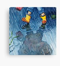 "A Walk in the Rain" Canvas Print