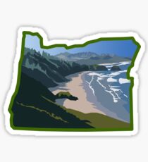 Oregon State Coastline Sticker