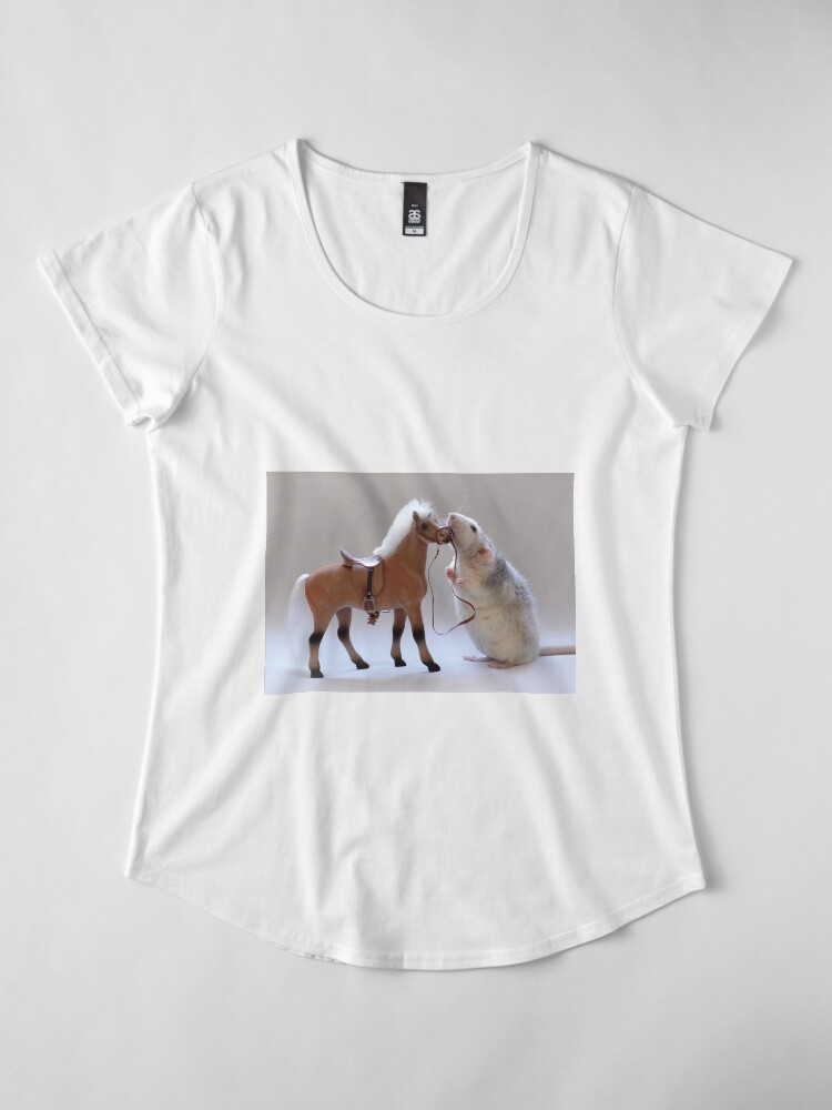 Alternative Ansicht von Ich liebe Pferde! Premium Rundhals-Shirt