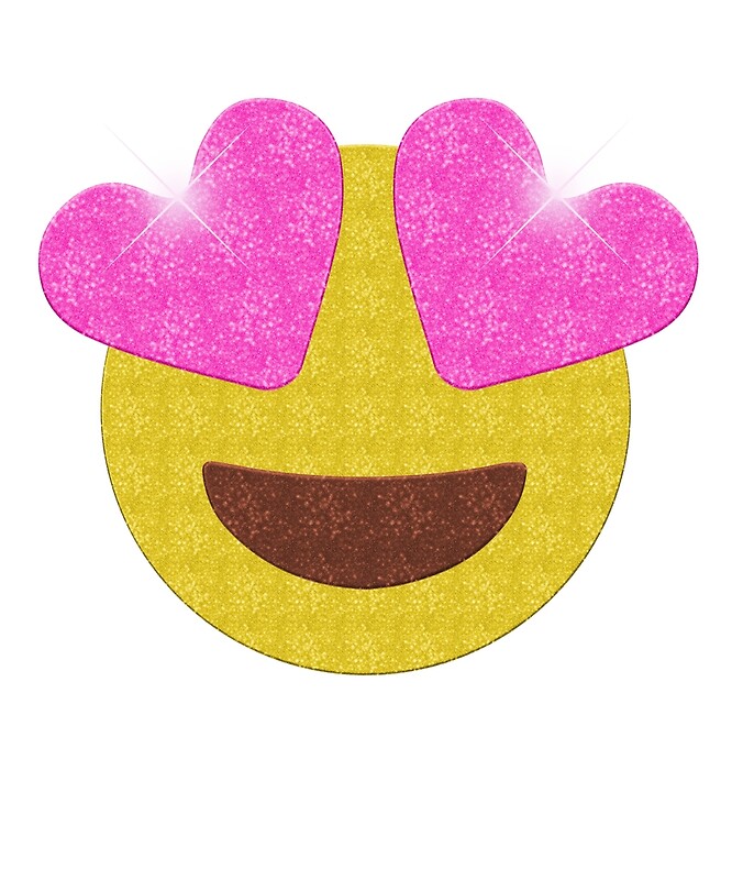 "Sparkling Heart Eyes Emoji" Canvas Prints by peaktee Redbubble