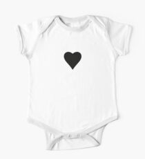 Abstract - Black Heart One Piece - Short Sleeve