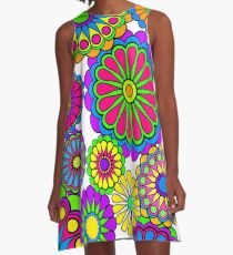 Happy Hippy Flowers A-Line Dress
