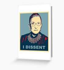 Notorious RBG I DISSENT Greeting Card