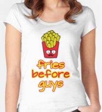 Frites vor Jungs Tailliertes Rundhals-Shirt