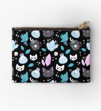 Herb Witch // Black Zipper Pouch