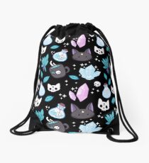 Herb Witch // Black Drawstring Bag