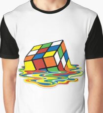 melted rubiks cube t shirt