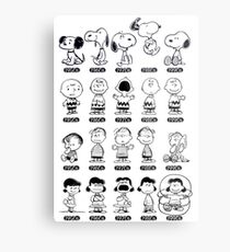 Peanuts through the ages Metal Print