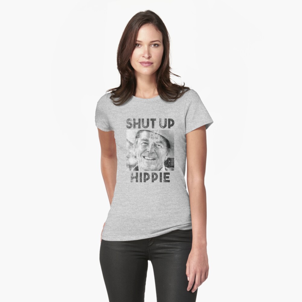 shut up hippie t shirt