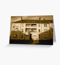 Tenement Buildings in Logie, Aberdeen Greeting Card