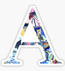 Barcelona Gaudi Mosaic Letter A Alpha Sorority Letter Sticker