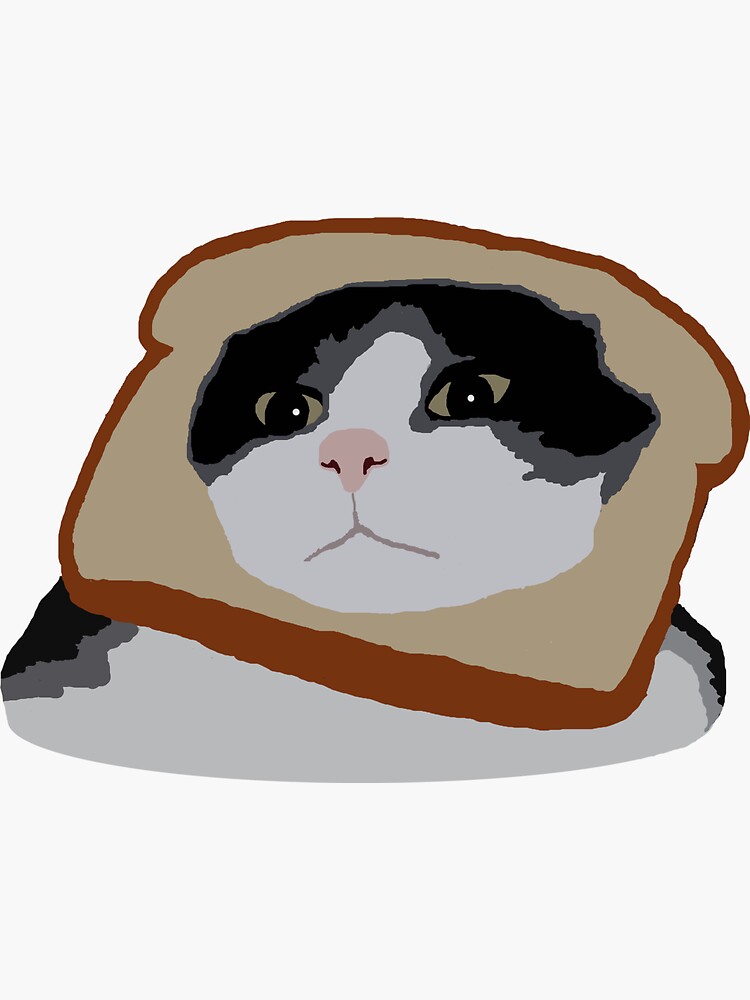 "Bread Cat" Sticker by antmandragon Redbubble