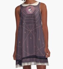 Crow and Skull Collage A-Line Dress