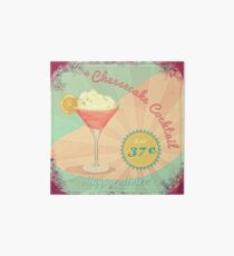 50s Pink Martini Cheesecake Cocktail Art Board
