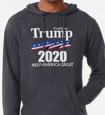 Präsident Trump 2020 - Amerika groß halten Leichter Hoodie
