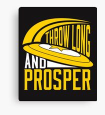 Lienzo Throw Long & Prosper Ultimate Frisbee Design