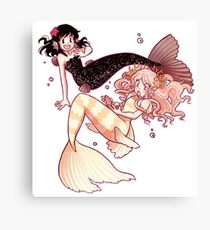 Hooky Mermaids Canvas Print
