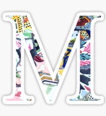 Pegatina Barcelona Gaudí Mosaico M Mu Sorority Letter