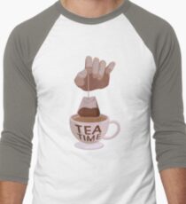 Tea Time Men's Baseball Âľ T-Shirt
