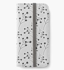 Baby's Breath Flower Pattern - White iPhone Wallet/Case/Skin